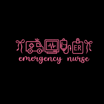Emergency Nurse Embroidered Icons Sweatshirt