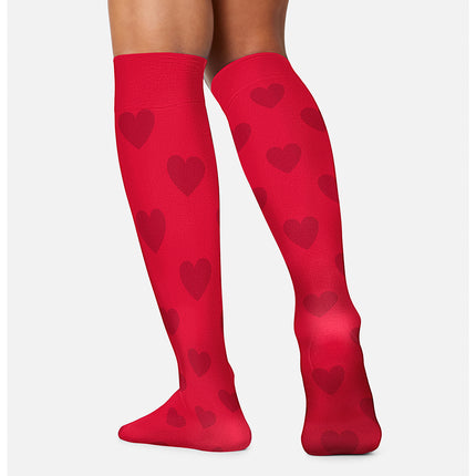 Cherokee Legwear Knee High 8-15 mmHg Compression Sock FASHIONSUPPORT - Hearts