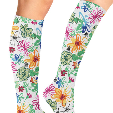 Cherokee Legwear Knee High 8-15 mmHg Compression Sock FASHIONSUPPORT - SWEET SUCCULENT