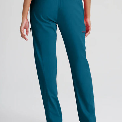 Kim 3-Pocket Mid-Rise Straight Leg Scrub Pant