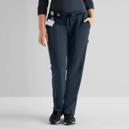 Kim 3-Pocket Mid-Rise Straight Leg Scrub Pant