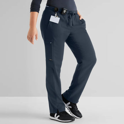 Kim 3-Pocket Mid-Rise Straight Leg Scrub Pant