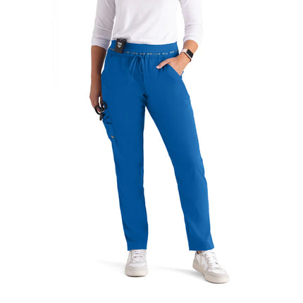 Serena 7-Pocket Mid-Rise Tapered Leg Scrub Pant