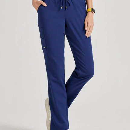 Serena 7-Pocket Mid-Rise Tapered Leg Scrub Pant