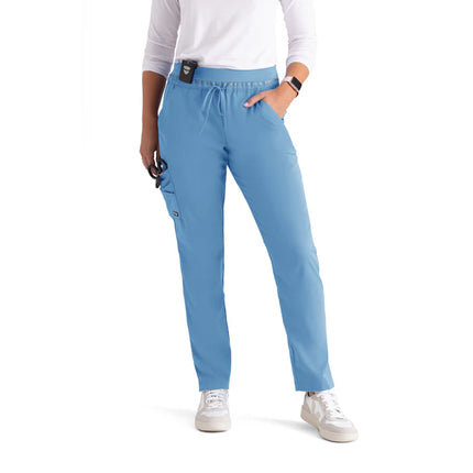 Serena 7-Pocket Mid-Rise Tapered Leg Scrub Pant