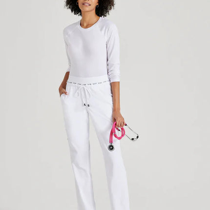 Serena 7-Pocket Mid-Rise Tapered Leg Scrub Pant