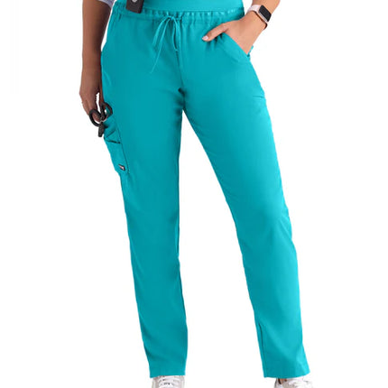 Serena 7-Pocket Mid-Rise Tapered Leg Scrub Pant