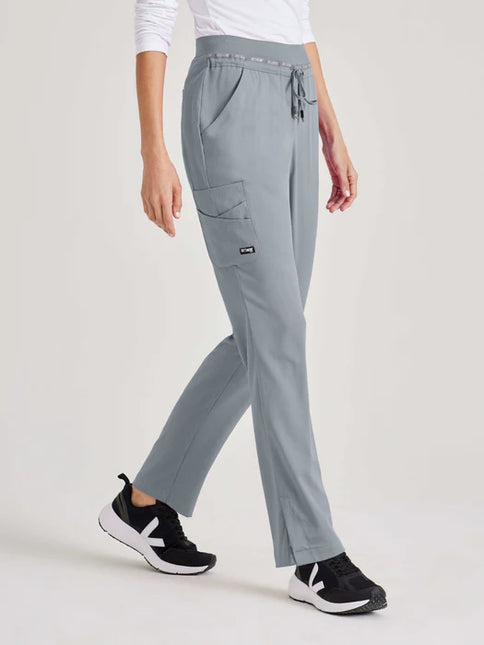 Serena 7-Pocket Mid-Rise Tapered Leg Scrub Pant