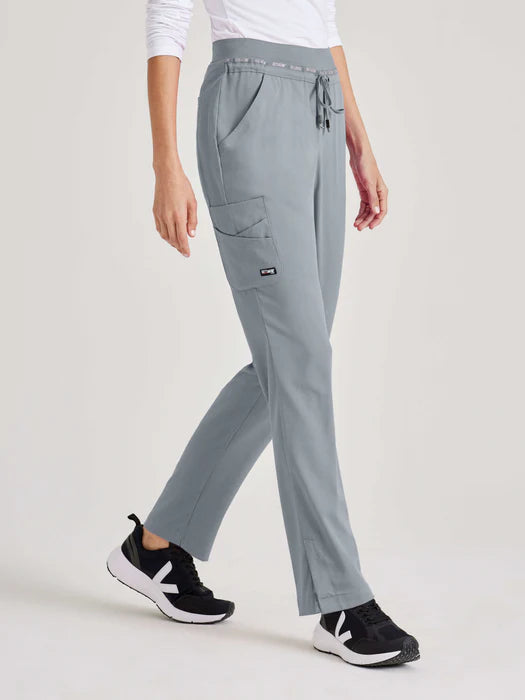 Serena 7-Pocket Mid-Rise Tapered Leg Scrub Pant