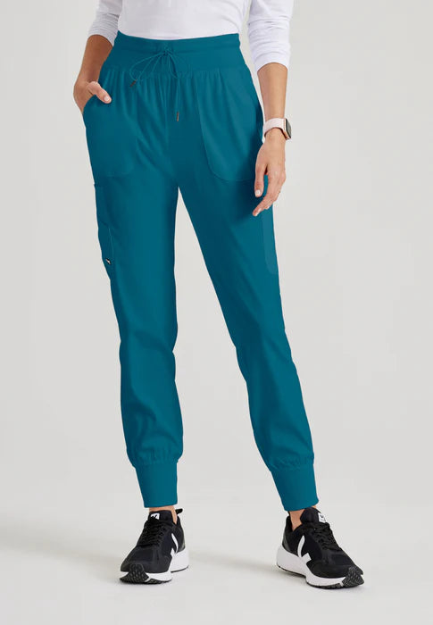 Carly 7-Pocket Mid-Rise Jogger Scrub Pant