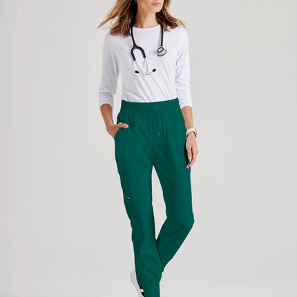 Carly 7-Pocket Mid-Rise Jogger Scrub Pant