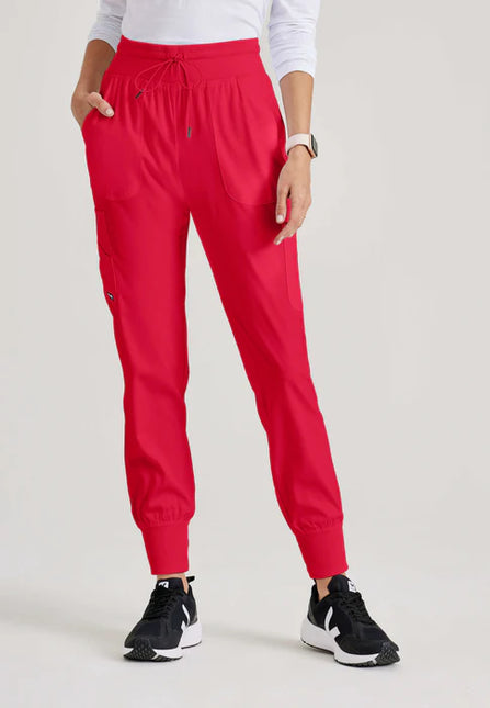 Carly 7-Pocket Mid-Rise Jogger Scrub Pant