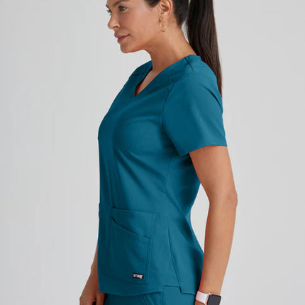 Emma 4-Pocket V-Neck Scrub Top