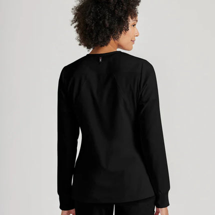 Gianna 5-Pocket Crewneck Scrub Jacket