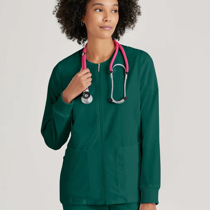 Gianna 5-Pocket Crewneck Scrub Jacket