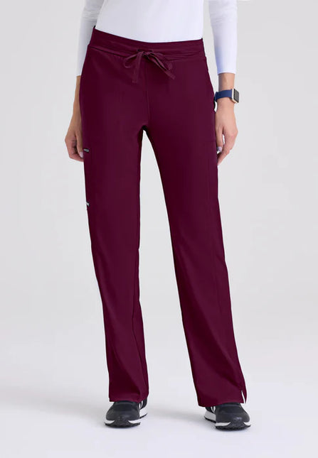 Kim 3-Pocket Mid-Rise Straight Leg Scrub Pant