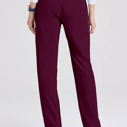 Kim 3-Pocket Mid-Rise Straight Leg Scrub Pant