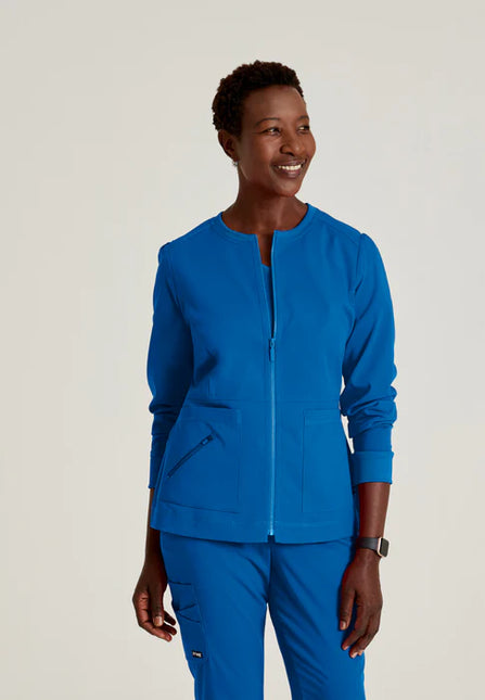 Millie 3-Pocket Crewneck Scrub Jacket