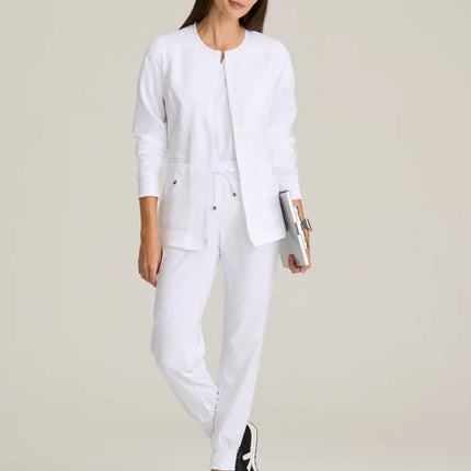 Millie 3-Pocket Crewneck Scrub Jacket