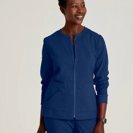Millie 3-Pocket Crewneck Scrub Jacket