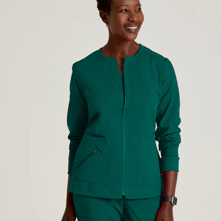 Millie 3-Pocket Crewneck Scrub Jacket