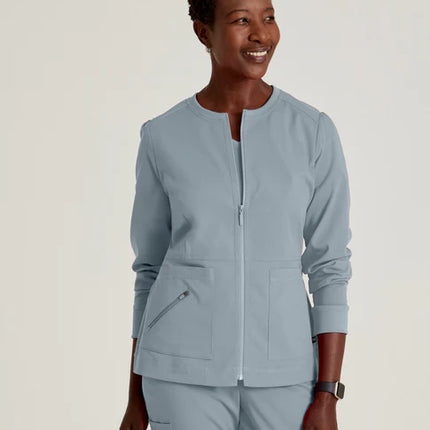 Millie 3-Pocket Crewneck Scrub Jacket