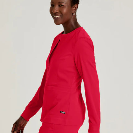 Millie 3-Pocket Crewneck Scrub Jacket