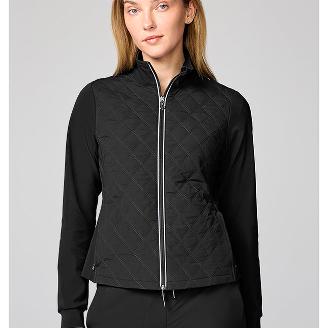 360 by Healing Hands Quilted Jacket HH00016 - BLACK