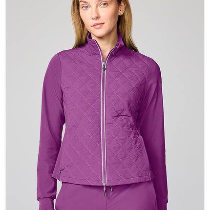 360 by Healing Hands Quilted Jacket HH00016 - Plum Violet