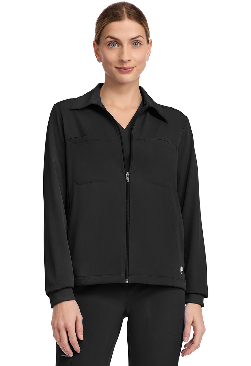 HH Works Women's 7-Pocket Zip-Front Jacket HH321 - BLACK