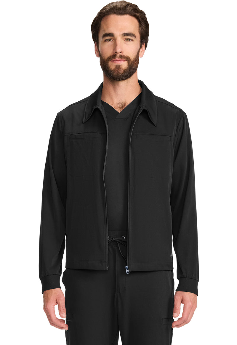 HH Works Men's Zip Front Jacket HH322 - BLACK