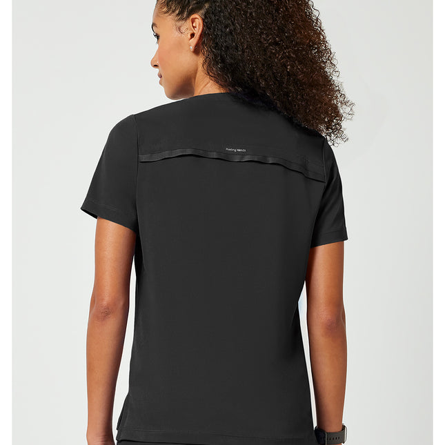 HH Works Women's 3-Pocket V-Neck Top HH653 - BLACK