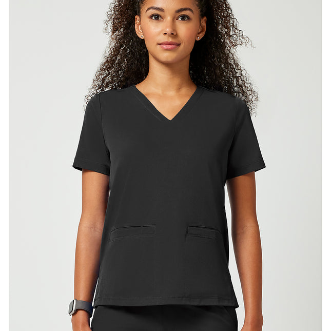 HH Works Women's 3-Pocket V-Neck Top HH653 - BLACK