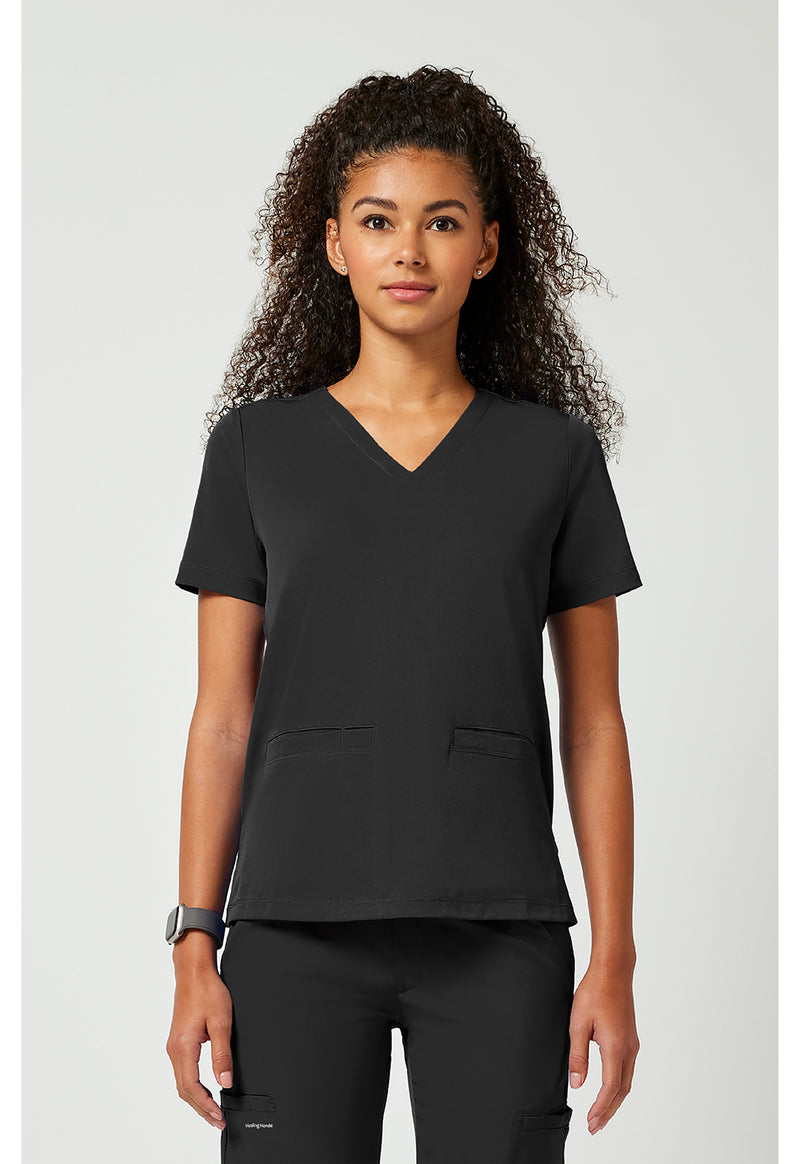 HH Works Women's 3-Pocket V-Neck Top HH653 - BLACK