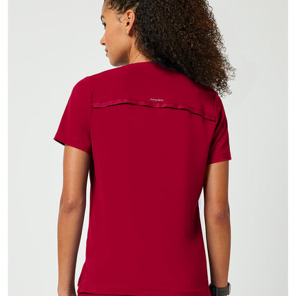 HH Works Women's 3-Pocket V-Neck Top HH653 - Red
