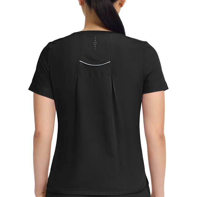 360 by Healing Hands Crew Neck Top HH702 - BLACK
