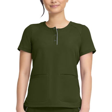 360 by Healing Hands Crew Neck Top HH702 - Dark Pine