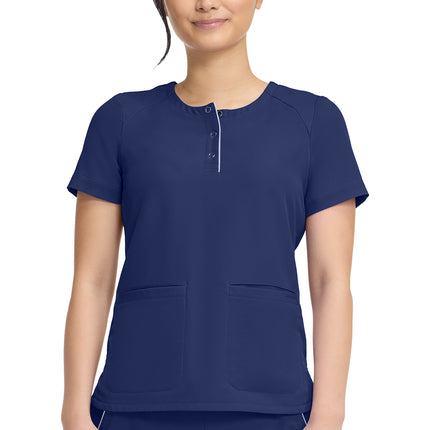 360 by Healing Hands Crew Neck Top HH702 - Navy