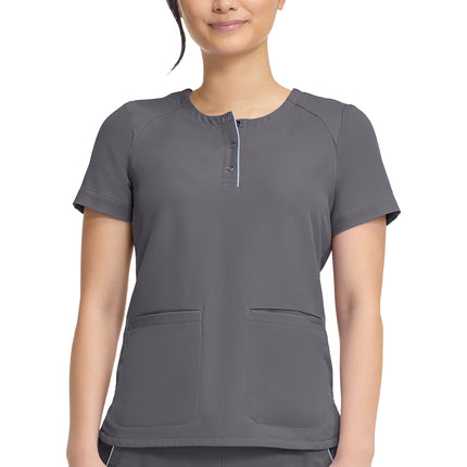 360 by Healing Hands Crew Neck Top HH702 - Pewter