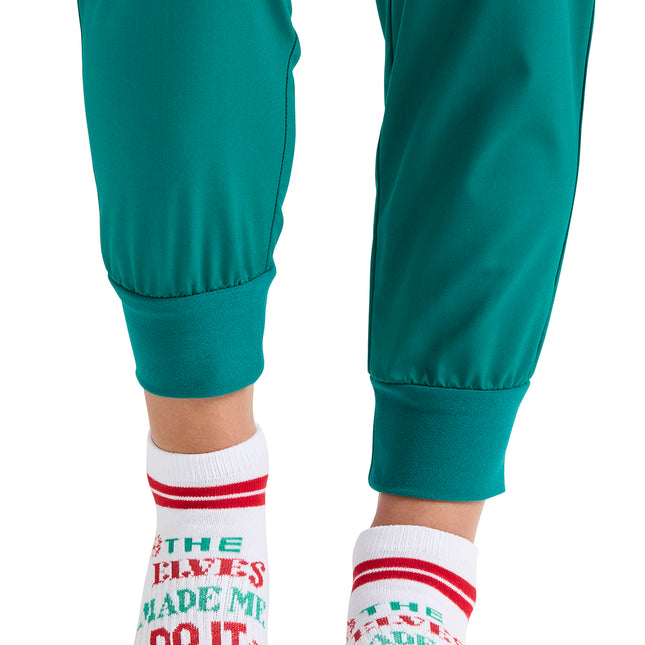 Cherokee Legwear 4-3 Pair packs of Ankle Socks HOLIDAYCHEER - Elves Fun