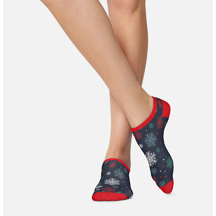 Cherokee Legwear 4-3 Pair packs of Ankle Socks HOLIDAYCHEER - Shiny & Bright