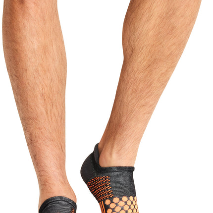 Cherokee Infinity Legwear Athletic Ankle Socks HUSTLE - Black/Vivid Orange