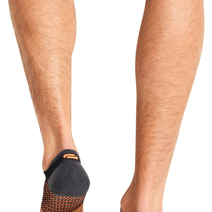 Cherokee Infinity Legwear Athletic Ankle Socks HUSTLE - Black/Vivid Orange