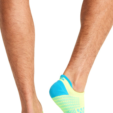 Cherokee Infinity Legwear Athletic Ankle Socks HUSTLE - Hyper Yellow/Turquoise