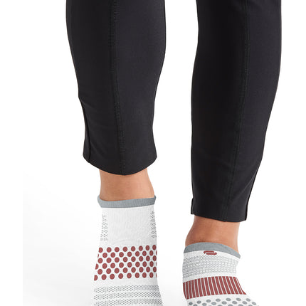 Cherokee Infinity Legwear Athletic Ankle Socks HUSTLE - Vapor/Firebird Red