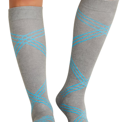 Cherokee Legwear Knee High 15-20 mmHg Compression Socks LXSUPPORT - Twisted Turquoise
