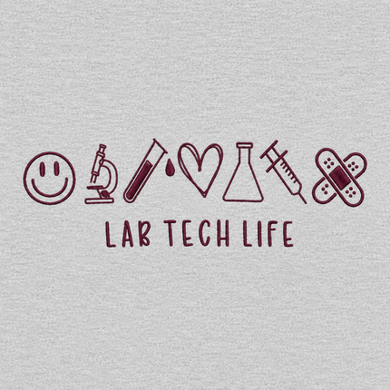Lab Tech Life Embroidered Icons Sweatshirt