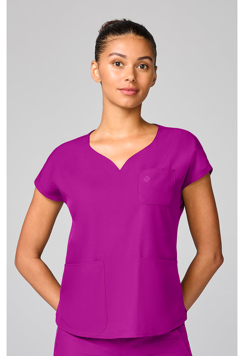 Med Couture Insight Dolman Sleeve Top MC00008 - Back to the Fuschia