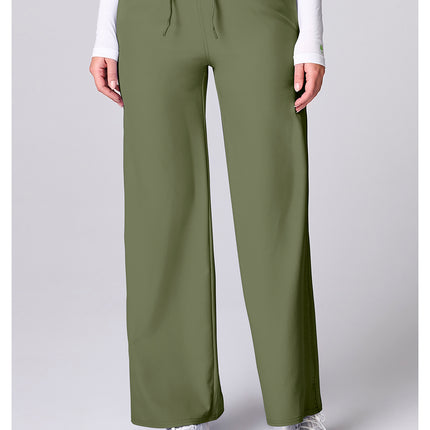 Med Couture Insight Wide Leg Pintuck Pant MC00009 - Olive