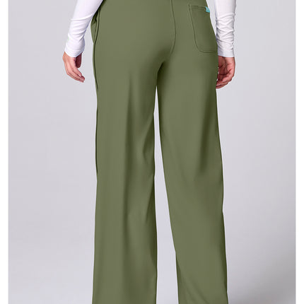 Med Couture Insight Wide Leg Pintuck Pant MC00009 - Olive